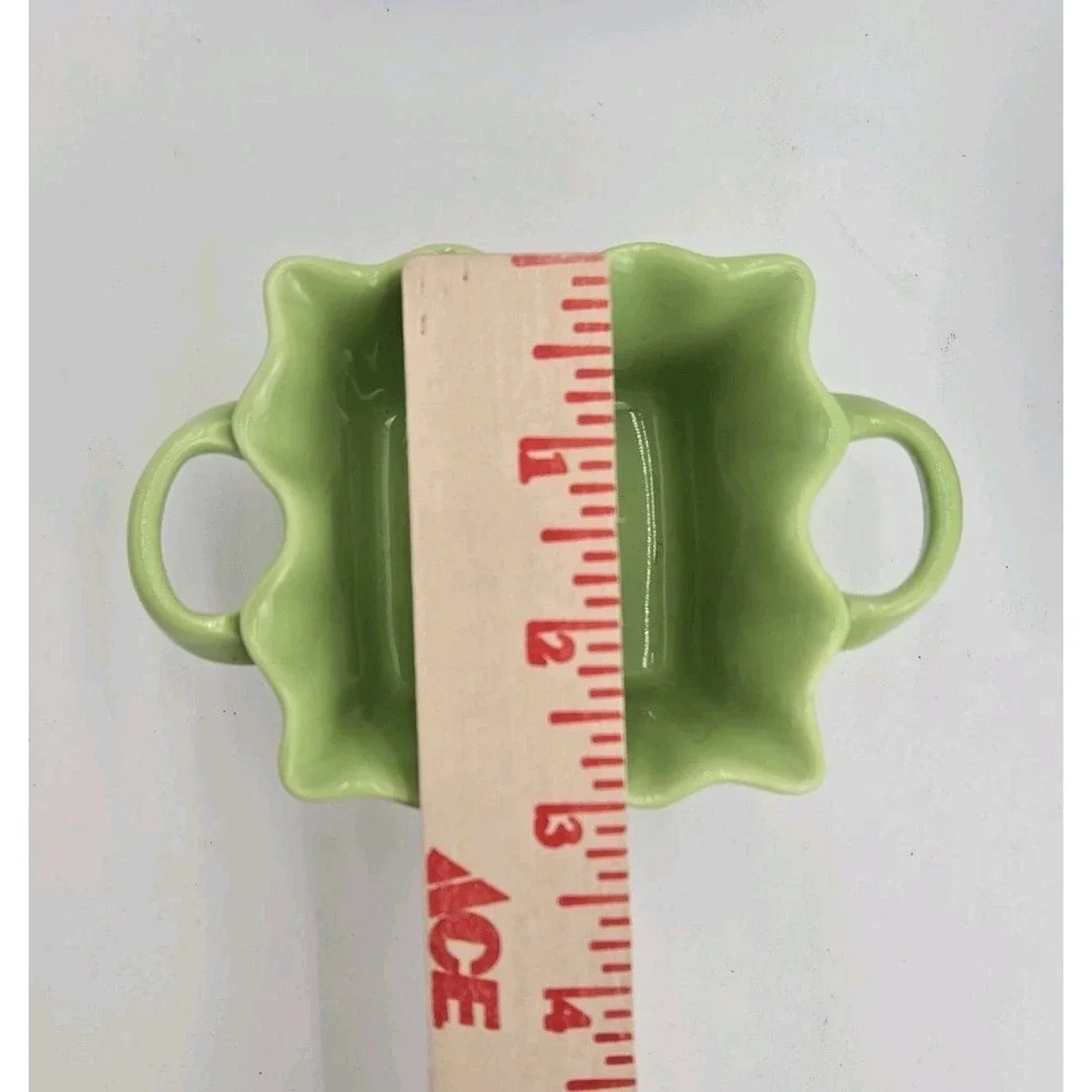 3 BIA Blue Green Wavy Square Baker Dishes Abt 3